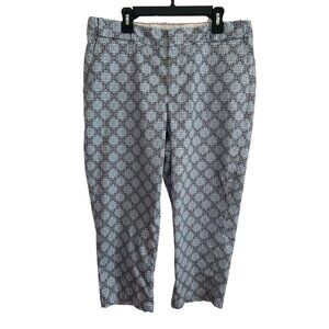 Dockers Blue & Black Plaid Print Capri’s, Size 12